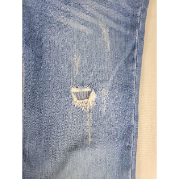 We The Free Jeans Womens 28x26 Crop Distressed Blue Mid Rise Frayed Stretch Boho - Picture 5 of 14